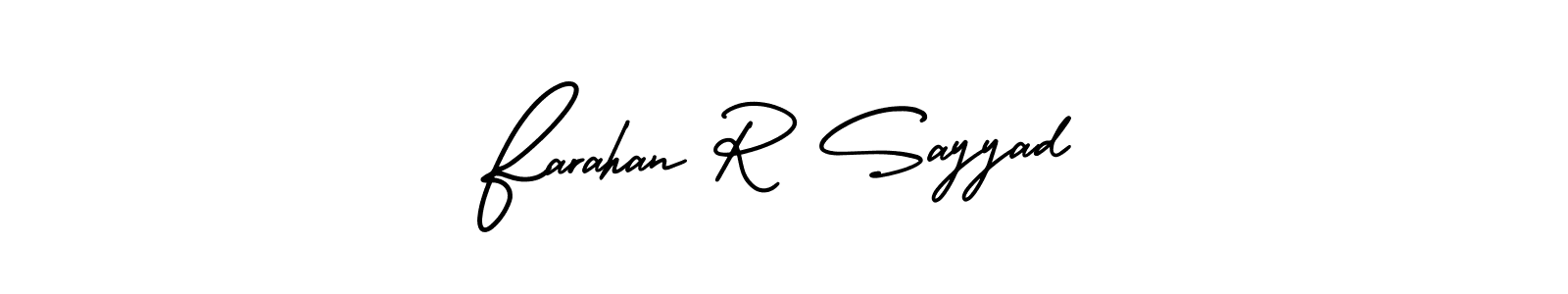 Here are the top 10 professional signature styles for the name Farahan R Sayyad. These are the best autograph styles you can use for your name. Farahan R Sayyad signature style 3 images and pictures png