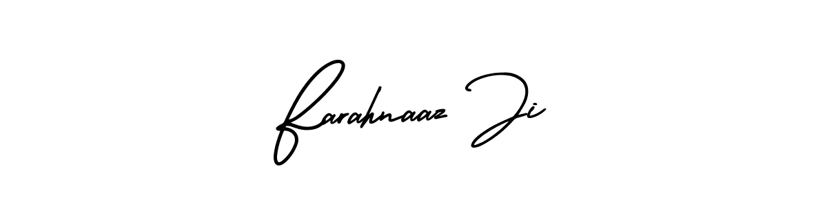 Use a signature maker to create a handwritten signature online. With this signature software, you can design (AmerikaSignatureDemo-Regular) your own signature for name Farahnaaz Ji. Farahnaaz Ji signature style 3 images and pictures png