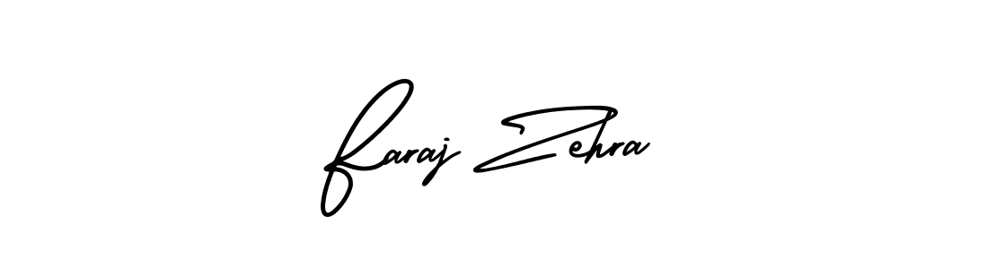 How to make Faraj Zehra signature? AmerikaSignatureDemo-Regular is a professional autograph style. Create handwritten signature for Faraj Zehra name. Faraj Zehra signature style 3 images and pictures png