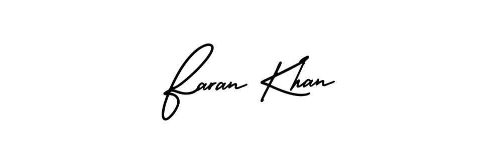 Make a beautiful signature design for name Faran Khan. With this signature (AmerikaSignatureDemo-Regular) style, you can create a handwritten signature for free. Faran Khan signature style 3 images and pictures png
