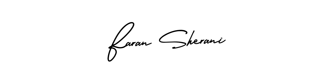 Make a short Faran Sherani signature style. Manage your documents anywhere anytime using AmerikaSignatureDemo-Regular. Create and add eSignatures, submit forms, share and send files easily. Faran Sherani signature style 3 images and pictures png