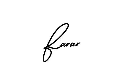 Design your own signature with our free online signature maker. With this signature software, you can create a handwritten (AmerikaSignatureDemo-Regular) signature for name Farar. Farar signature style 3 images and pictures png