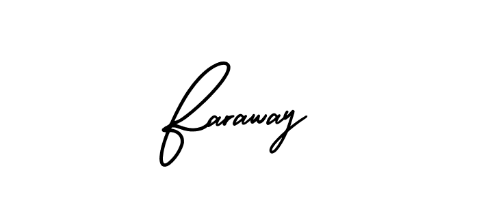 Use a signature maker to create a handwritten signature online. With this signature software, you can design (AmerikaSignatureDemo-Regular) your own signature for name Faraway. Faraway signature style 3 images and pictures png