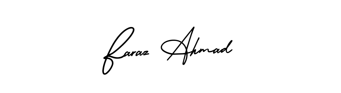 if you are searching for the best signature style for your name Faraz Ahmad. so please give up your signature search. here we have designed multiple signature styles  using AmerikaSignatureDemo-Regular. Faraz Ahmad signature style 3 images and pictures png