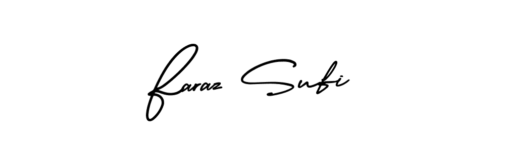 How to make Faraz Sufi name signature. Use AmerikaSignatureDemo-Regular style for creating short signs online. This is the latest handwritten sign. Faraz Sufi signature style 3 images and pictures png