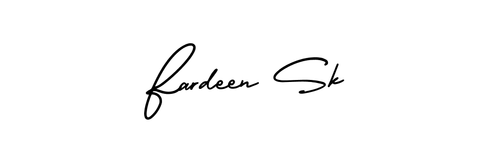 Design your own signature with our free online signature maker. With this signature software, you can create a handwritten (AmerikaSignatureDemo-Regular) signature for name Fardeen Sk. Fardeen Sk signature style 3 images and pictures png