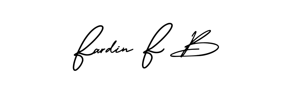 The best way (AmerikaSignatureDemo-Regular) to make a short signature is to pick only two or three words in your name. The name Fardin F B include a total of six letters. For converting this name. Fardin F B signature style 3 images and pictures png