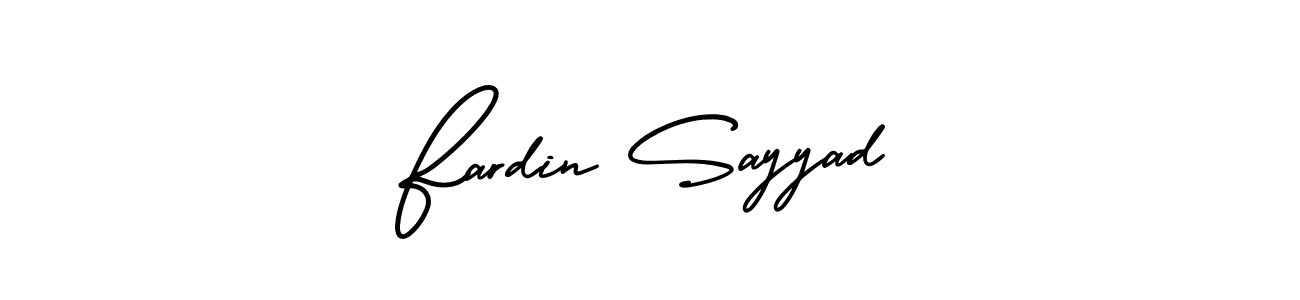 Fardin Sayyad stylish signature style. Best Handwritten Sign (AmerikaSignatureDemo-Regular) for my name. Handwritten Signature Collection Ideas for my name Fardin Sayyad. Fardin Sayyad signature style 3 images and pictures png