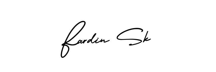 How to make Fardin Sk name signature. Use AmerikaSignatureDemo-Regular style for creating short signs online. This is the latest handwritten sign. Fardin Sk signature style 3 images and pictures png