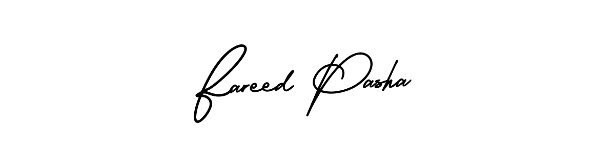 Design your own signature with our free online signature maker. With this signature software, you can create a handwritten (AmerikaSignatureDemo-Regular) signature for name Fareed Pasha. Fareed Pasha signature style 3 images and pictures png