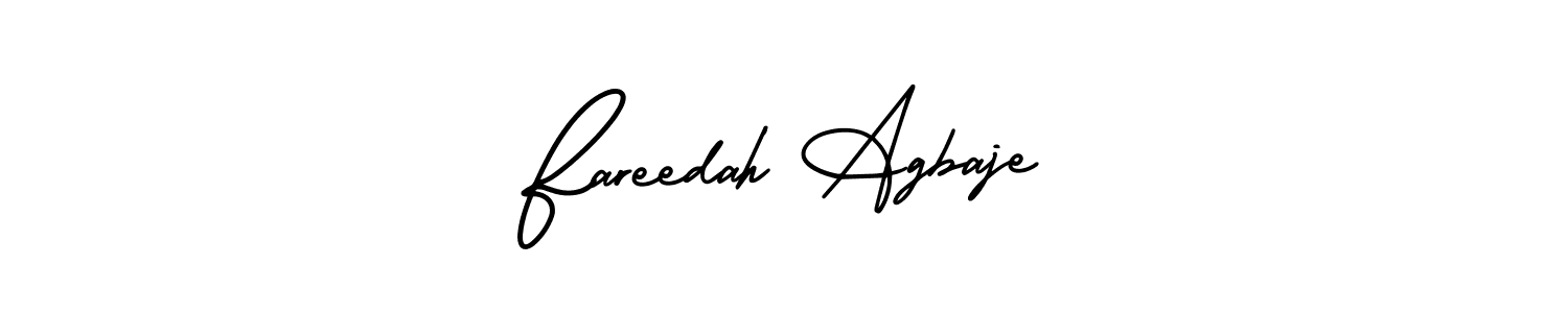 Use a signature maker to create a handwritten signature online. With this signature software, you can design (AmerikaSignatureDemo-Regular) your own signature for name Fareedah Agbaje. Fareedah Agbaje signature style 3 images and pictures png