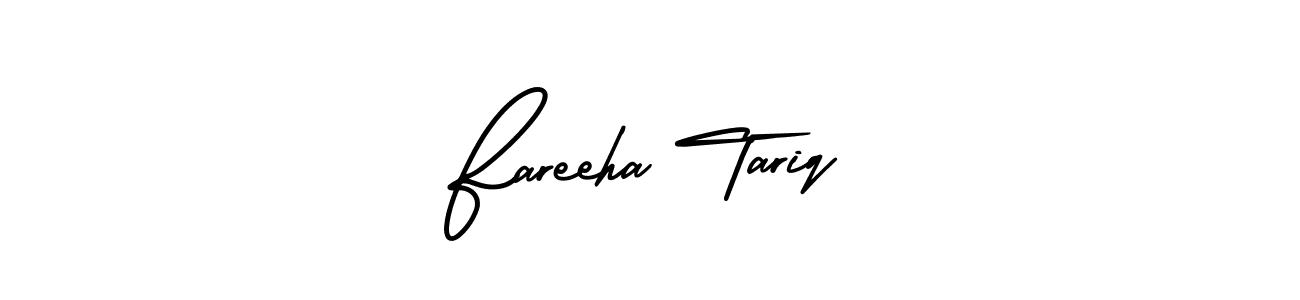 Use a signature maker to create a handwritten signature online. With this signature software, you can design (AmerikaSignatureDemo-Regular) your own signature for name Fareeha Tariq. Fareeha Tariq signature style 3 images and pictures png