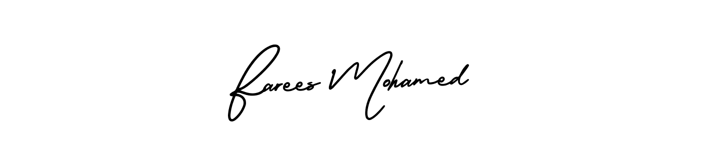 Make a beautiful signature design for name Farees Mohamed. With this signature (AmerikaSignatureDemo-Regular) style, you can create a handwritten signature for free. Farees Mohamed signature style 3 images and pictures png