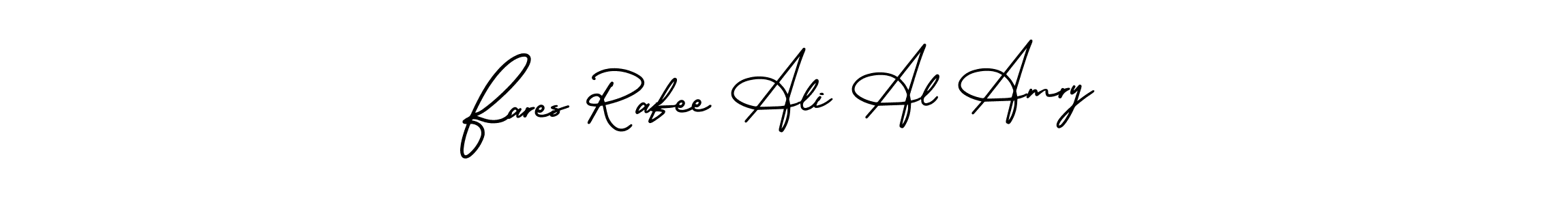 if you are searching for the best signature style for your name Fares Rafee Ali Al Amry. so please give up your signature search. here we have designed multiple signature styles  using AmerikaSignatureDemo-Regular. Fares Rafee Ali Al Amry signature style 3 images and pictures png