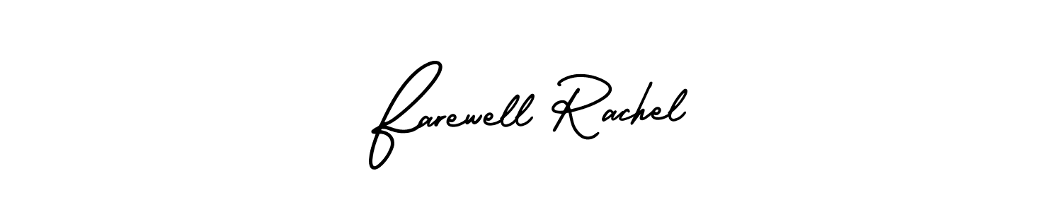 if you are searching for the best signature style for your name Farewell Rachel. so please give up your signature search. here we have designed multiple signature styles  using AmerikaSignatureDemo-Regular. Farewell Rachel signature style 3 images and pictures png