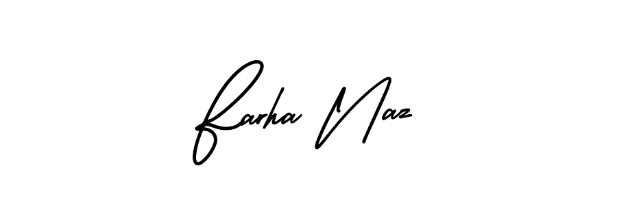 Use a signature maker to create a handwritten signature online. With this signature software, you can design (AmerikaSignatureDemo-Regular) your own signature for name Farha Naz. Farha Naz signature style 3 images and pictures png