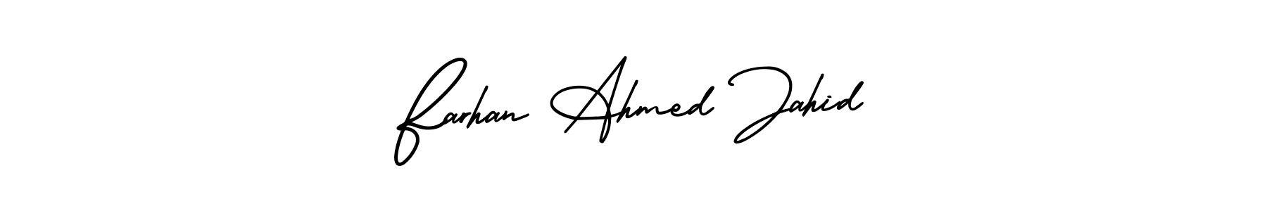 Make a beautiful signature design for name Farhan Ahmed Jahid. Use this online signature maker to create a handwritten signature for free. Farhan Ahmed Jahid signature style 3 images and pictures png