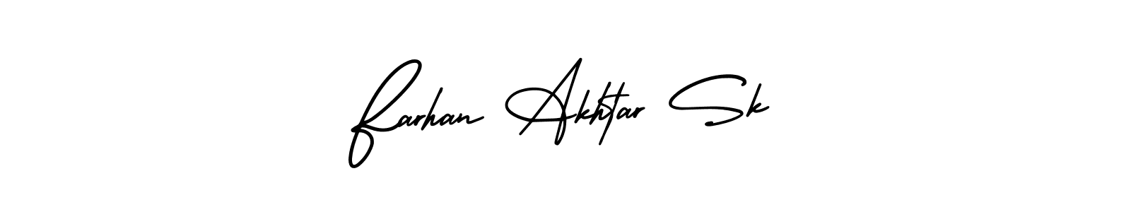 Use a signature maker to create a handwritten signature online. With this signature software, you can design (AmerikaSignatureDemo-Regular) your own signature for name Farhan Akhtar Sk. Farhan Akhtar Sk signature style 3 images and pictures png