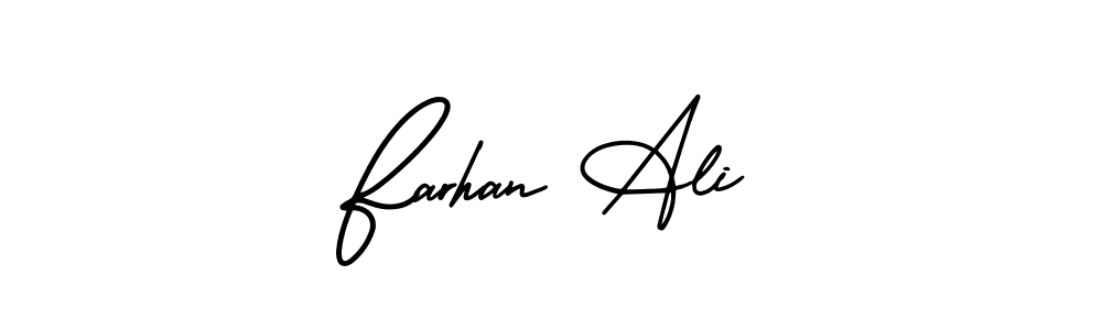 This is the best signature style for the Farhan Ali name. Also you like these signature font (AmerikaSignatureDemo-Regular). Mix name signature. Farhan Ali signature style 3 images and pictures png