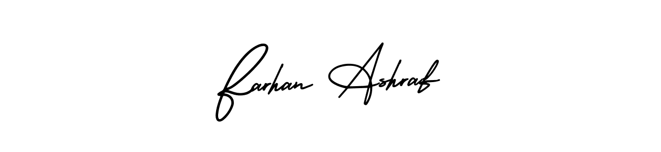 AmerikaSignatureDemo-Regular is a professional signature style that is perfect for those who want to add a touch of class to their signature. It is also a great choice for those who want to make their signature more unique. Get Farhan Ashraf name to fancy signature for free. Farhan Ashraf signature style 3 images and pictures png