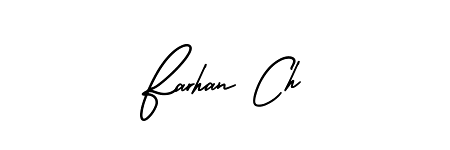 Create a beautiful signature design for name Farhan Ch. With this signature (AmerikaSignatureDemo-Regular) fonts, you can make a handwritten signature for free. Farhan Ch signature style 3 images and pictures png