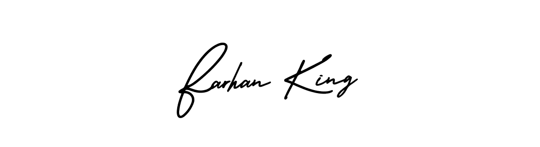 Make a short Farhan King signature style. Manage your documents anywhere anytime using AmerikaSignatureDemo-Regular. Create and add eSignatures, submit forms, share and send files easily. Farhan King signature style 3 images and pictures png