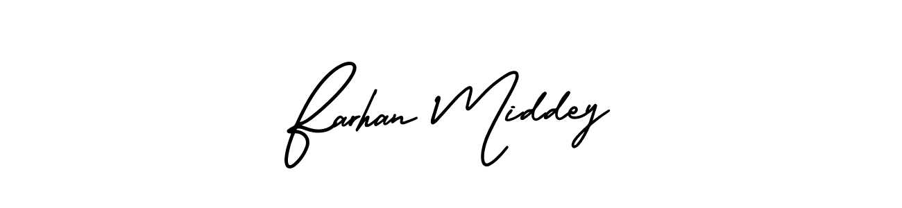 Design your own signature with our free online signature maker. With this signature software, you can create a handwritten (AmerikaSignatureDemo-Regular) signature for name Farhan Middey. Farhan Middey signature style 3 images and pictures png