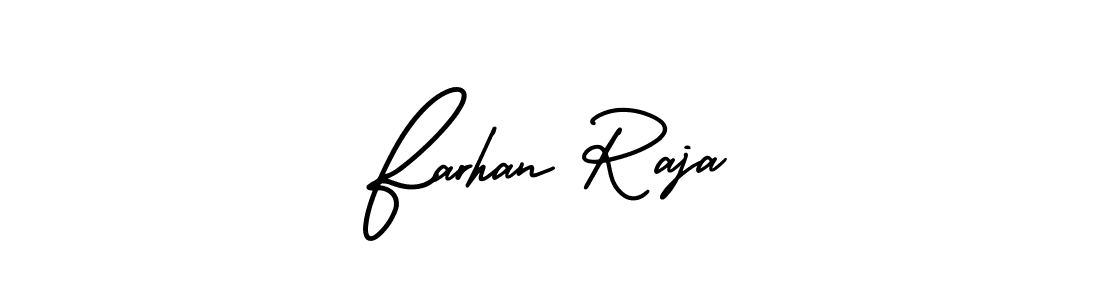 How to make Farhan Raja name signature. Use AmerikaSignatureDemo-Regular style for creating short signs online. This is the latest handwritten sign. Farhan Raja signature style 3 images and pictures png