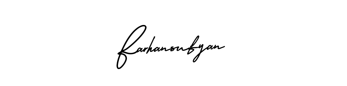 How to Draw Farhansufyan signature style? AmerikaSignatureDemo-Regular is a latest design signature styles for name Farhansufyan. Farhansufyan signature style 3 images and pictures png