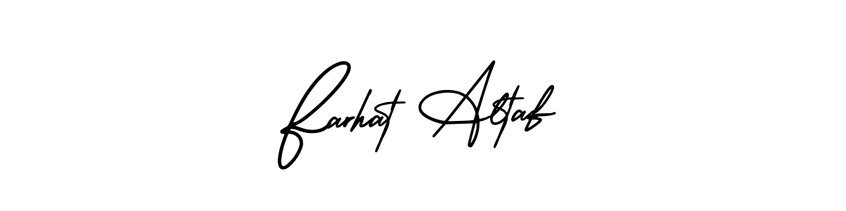 This is the best signature style for the Farhat Altaf name. Also you like these signature font (AmerikaSignatureDemo-Regular). Mix name signature. Farhat Altaf signature style 3 images and pictures png