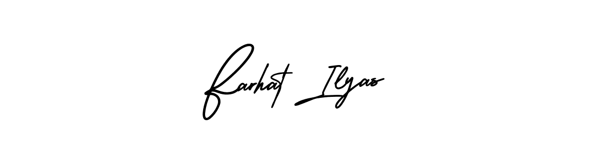Design your own signature with our free online signature maker. With this signature software, you can create a handwritten (AmerikaSignatureDemo-Regular) signature for name Farhat Ilyas. Farhat Ilyas signature style 3 images and pictures png