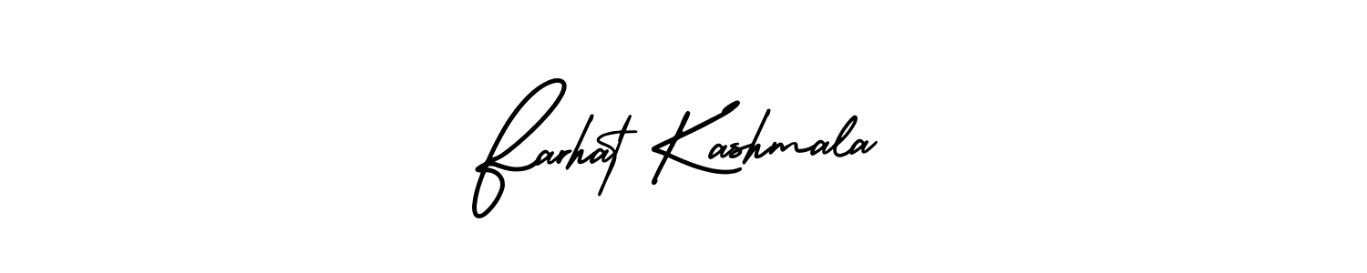 Create a beautiful signature design for name Farhat Kashmala. With this signature (AmerikaSignatureDemo-Regular) fonts, you can make a handwritten signature for free. Farhat Kashmala signature style 3 images and pictures png