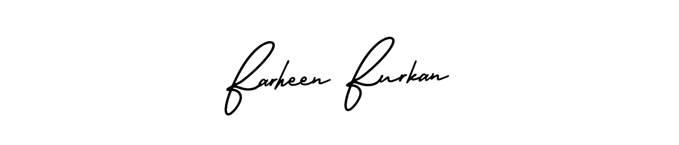 How to Draw Farheen Furkan signature style? AmerikaSignatureDemo-Regular is a latest design signature styles for name Farheen Furkan. Farheen Furkan signature style 3 images and pictures png