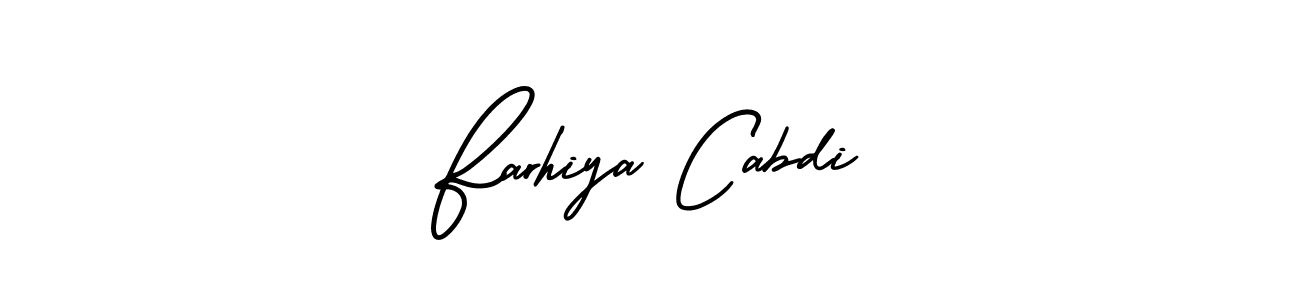 if you are searching for the best signature style for your name Farhiya Cabdi. so please give up your signature search. here we have designed multiple signature styles  using AmerikaSignatureDemo-Regular. Farhiya Cabdi signature style 3 images and pictures png