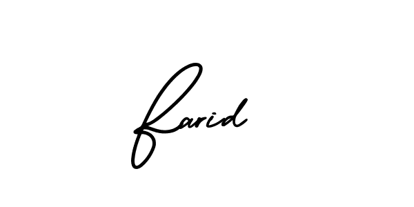 Create a beautiful signature design for name Farid . With this signature (AmerikaSignatureDemo-Regular) fonts, you can make a handwritten signature for free. Farid  signature style 3 images and pictures png