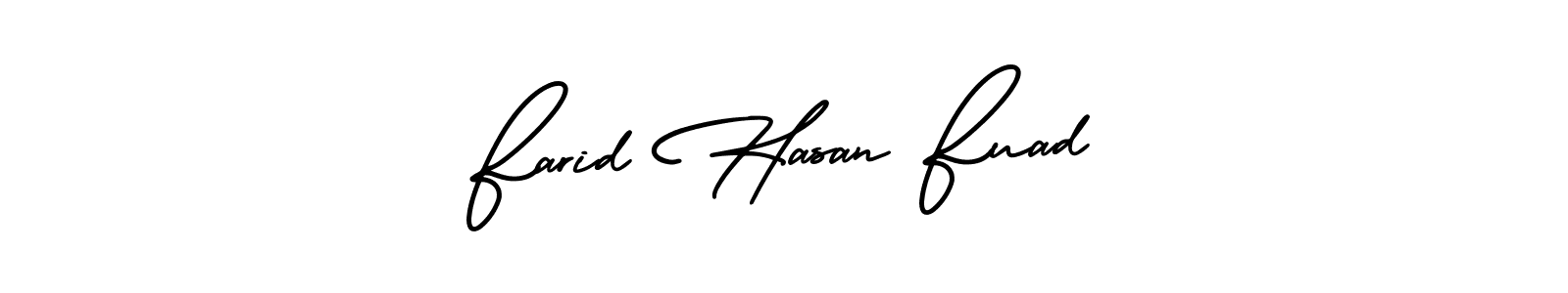 Create a beautiful signature design for name Farid Hasan Fuad. With this signature (AmerikaSignatureDemo-Regular) fonts, you can make a handwritten signature for free. Farid Hasan Fuad signature style 3 images and pictures png
