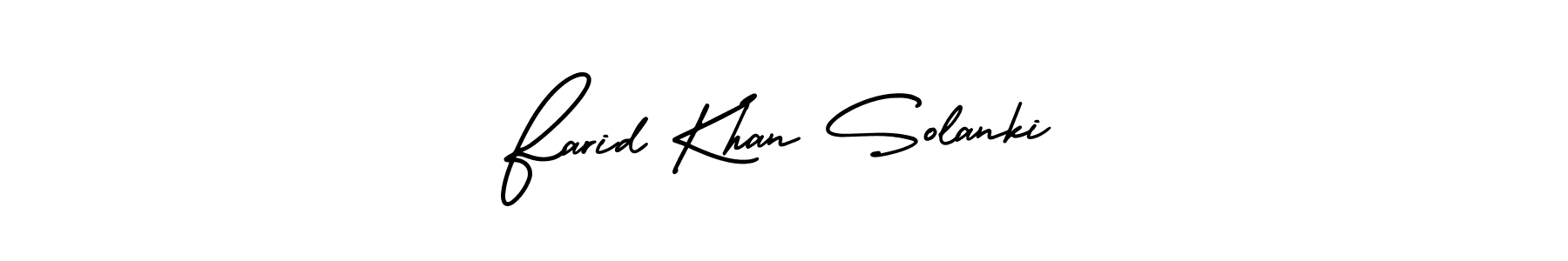 Design your own signature with our free online signature maker. With this signature software, you can create a handwritten (AmerikaSignatureDemo-Regular) signature for name Farid Khan Solanki. Farid Khan Solanki signature style 3 images and pictures png