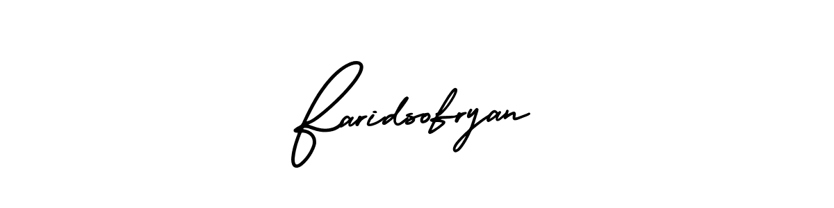 Make a beautiful signature design for name Faridsofryan. With this signature (AmerikaSignatureDemo-Regular) style, you can create a handwritten signature for free. Faridsofryan signature style 3 images and pictures png