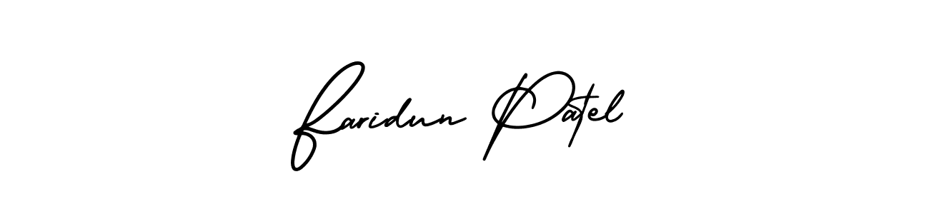 How to make Faridun Patel name signature. Use AmerikaSignatureDemo-Regular style for creating short signs online. This is the latest handwritten sign. Faridun Patel signature style 3 images and pictures png