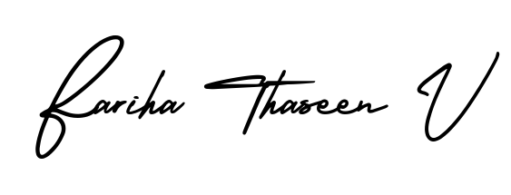 Create your official email sign-off with Fariha Thaseen V name in AmerikaSignatureDemo-Regular style. Crisp, clean, and perfectly legible across all screens. Fariha Thaseen V signature style 3 images and pictures png