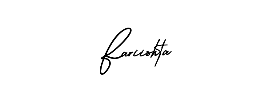 AmerikaSignatureDemo-Regular is a professional signature style that is perfect for those who want to add a touch of class to their signature. It is also a great choice for those who want to make their signature more unique. Get Fariishta name to fancy signature for free. Fariishta signature style 3 images and pictures png