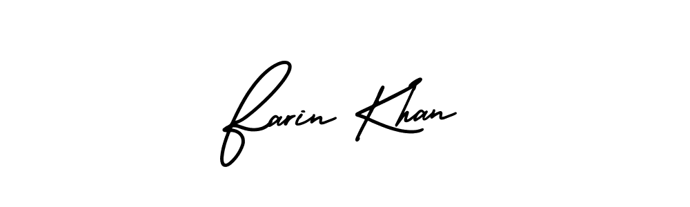 Make a beautiful signature design for name Farin Khan. With this signature (AmerikaSignatureDemo-Regular) style, you can create a handwritten signature for free. Farin Khan signature style 3 images and pictures png