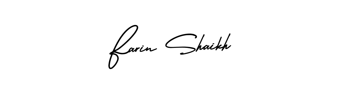 Also we have Farin Shaikh name is the best signature style. Create professional handwritten signature collection using AmerikaSignatureDemo-Regular autograph style. Farin Shaikh signature style 3 images and pictures png