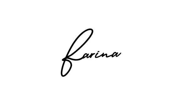 if you are searching for the best signature style for your name Farina. so please give up your signature search. here we have designed multiple signature styles  using AmerikaSignatureDemo-Regular. Farina signature style 3 images and pictures png