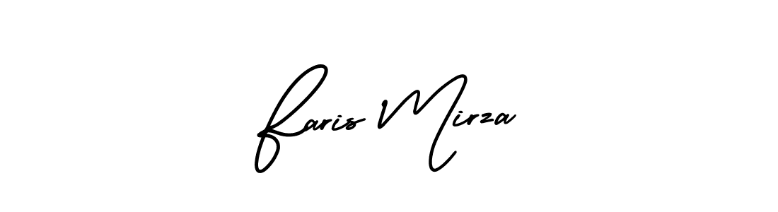 Make a short Faris Mirza signature style. Manage your documents anywhere anytime using AmerikaSignatureDemo-Regular. Create and add eSignatures, submit forms, share and send files easily. Faris Mirza signature style 3 images and pictures png