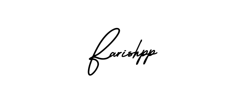 The best way (AmerikaSignatureDemo-Regular) to make a short signature is to pick only two or three words in your name. The name Farishpp include a total of six letters. For converting this name. Farishpp signature style 3 images and pictures png