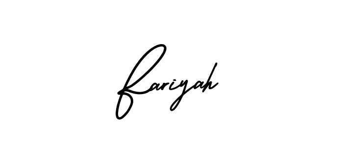 Best and Professional Signature Style for Fariyah. AmerikaSignatureDemo-Regular Best Signature Style Collection. Fariyah signature style 3 images and pictures png