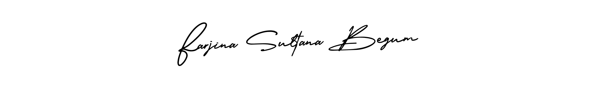 It looks lik you need a new signature style for name Farjina Sultana Begum. Design unique handwritten (AmerikaSignatureDemo-Regular) signature with our free signature maker in just a few clicks. Farjina Sultana Begum signature style 3 images and pictures png