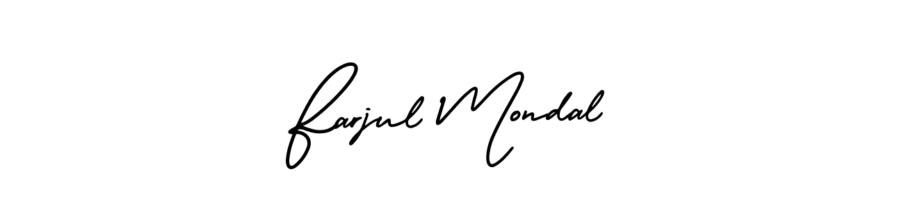 Farjul Mondal stylish signature style. Best Handwritten Sign (AmerikaSignatureDemo-Regular) for my name. Handwritten Signature Collection Ideas for my name Farjul Mondal. Farjul Mondal signature style 3 images and pictures png