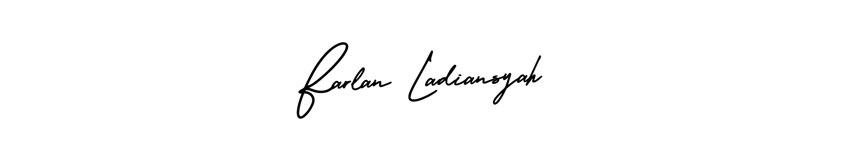 Make a short Farlan Ladiansyah signature style. Manage your documents anywhere anytime using AmerikaSignatureDemo-Regular. Create and add eSignatures, submit forms, share and send files easily. Farlan Ladiansyah signature style 3 images and pictures png
